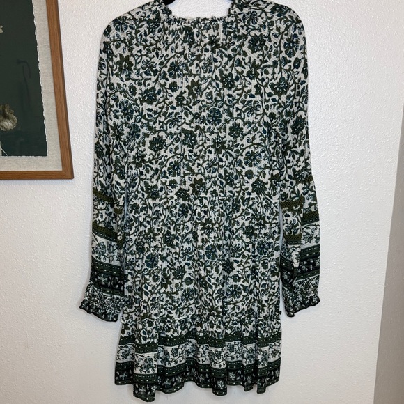 Veronica Beard Danica Floral Mini Dress Green Boho Festival -‎ S - Picture 11 of 14